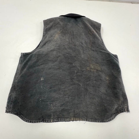 Carhartt Faded Black Duck Arctic Quilt Lined Work Vest Men's XL Tall