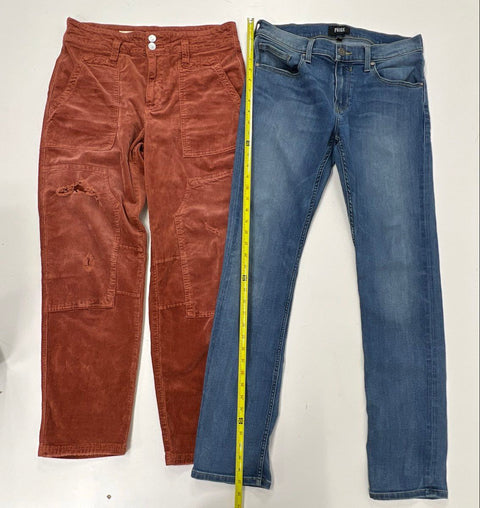 Paige Boden Women's Pants & Skirt Lot Blue Jeans Rust Corduroy Green Sz 29 30 8P
