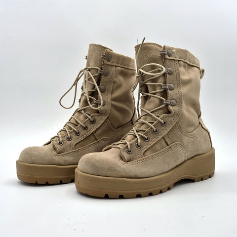 Wellco Army Flight Combat Vehicle Crewman Desert Tan Boots Size 6W