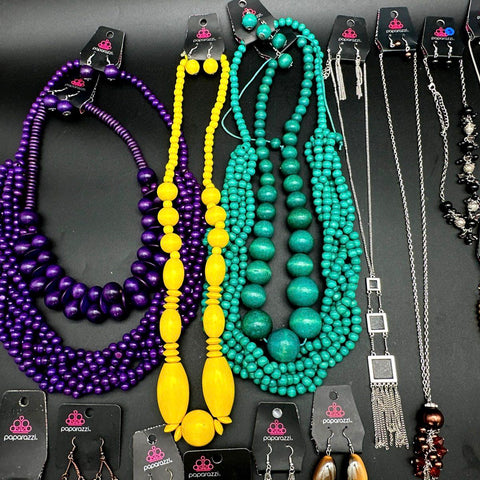 Paparazzi Fashion Jewelry Lot of 35+ Necklaces Earrings Bracelet Boho Styles