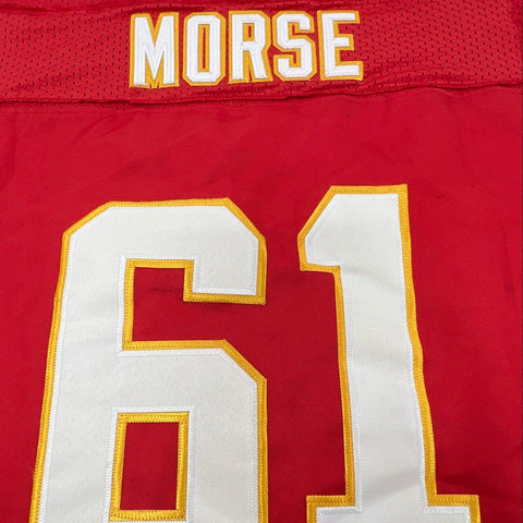 Nike Men's Kansas City Chiefs Mitch Morse 61 Football Jersey Red AFL Patch Sz 60