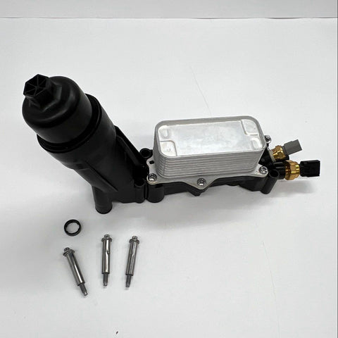 Engine Oil Filter Housing Adapter Assembly with Oil Cooler & Sensors New
