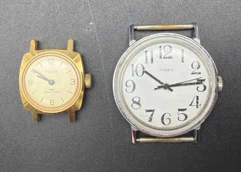 Vintage Mid-Century Timex Watches Lot of 3 Silver Gold Tone