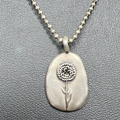 Lisa Leonard Sterling Silver January Flower Pendant Necklace 7.09g
