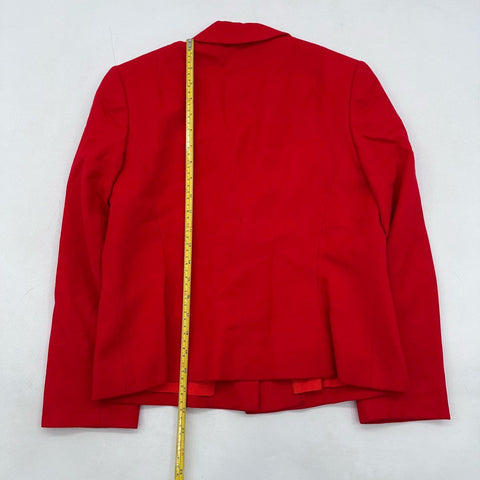 Vintage 80s Pendleton Petite Wool Blazer Jacket Red Made in USA Sz Petite