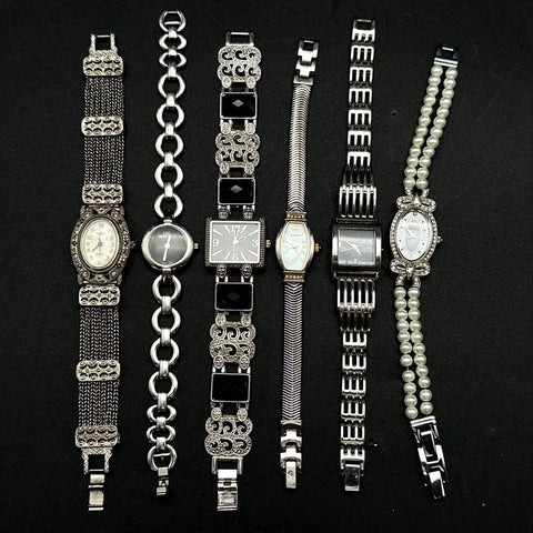 ESQ Elgin David Tutera Womens Wristwatch Jewelry Lot of 6 Fashion Dress