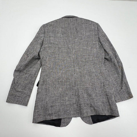 Vintage 80s Oliver Kent Micro Houndstooth Blazer Jacket USA Components Sz 42L