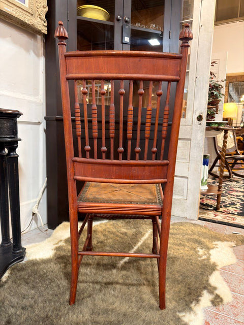 LOCAL PICK UP ONLY Antique Victorian Wood Side Chair Spindle Back