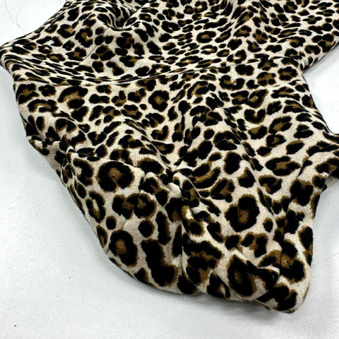 Velvet by Graham & Spencer Women's Leopard Print Puff Sleeve Mini Dress NWT Sz M