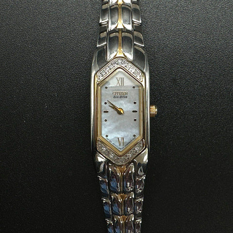 Citizen Eco-Drive Women's Two-Tone Stainless Steel Mother of Pearl Watch G620