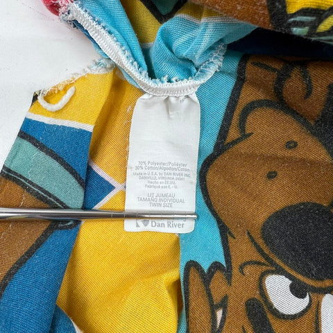 Vintage Scooby Doo Sheet Set Dan River Twin Size 3 Piece 1999 Hanna-Barbera