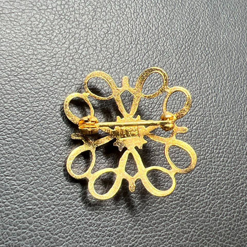 Sterling Silver Blue Stone Pin Brooch 1.94g