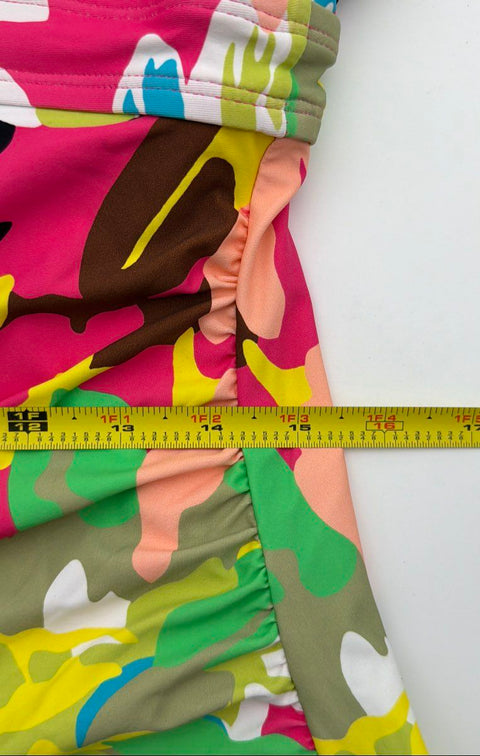 Anne Cole Women's Multicolor Floral Tankini Swimsuit Top Ruched NWT Sz 16W