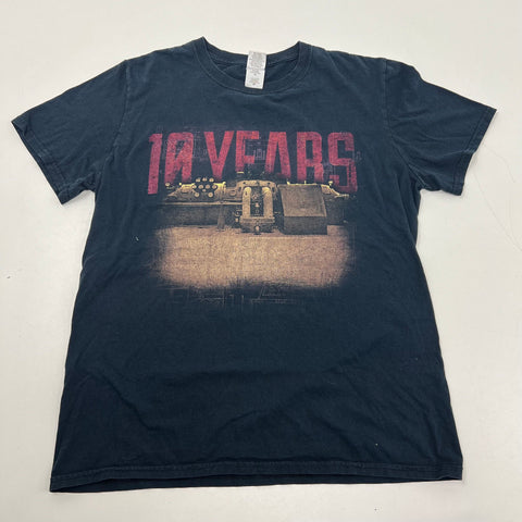2012 10 Years Minus The Machine Tour T-Shirt Graphic Band Tee Gildan Sz M