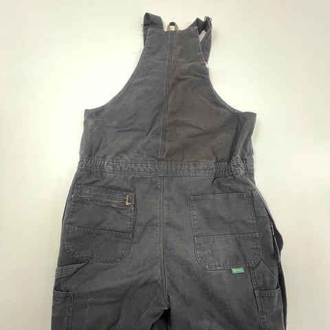 Berne B415BKR Faded Black Insulated Quilt Lined Work Bib Overalls Men's Large