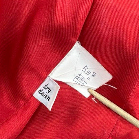 Vintage 80s Pendleton Red 100% Wool Blazer Jacket Made in USA Sz 18