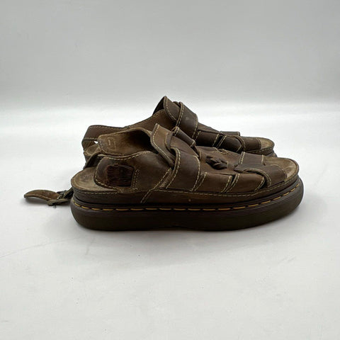 Vintage 90s Dr Martens 8423 Made in England Brown Fisherman Sandals Size UK 9