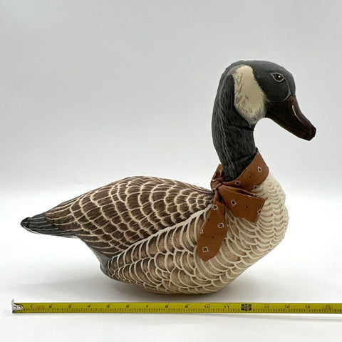 Vintage Canada Goose Fabric Figurine Lot 2 Large Stuffed Soft Sculpture 15 Inch