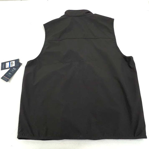 Tommy Hilfiger Men's Black Water Resistant Full Zip Mock Neck Vest Size XL NWT
