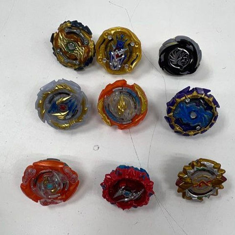 Beyblade Burst Spinning Tops & Launchers Lot 9 Tops Mixed Battle Game Toys
