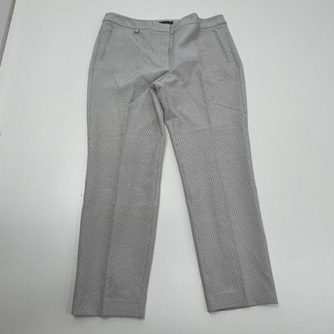 Adrianna Papell Gray Geometric Print Kate Fit Pants Trousers Women's 14 NWT