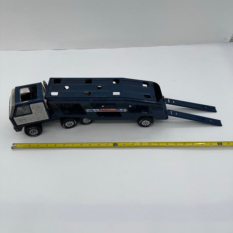 Vintage Tonka Car Carrier Truck Otto's Transport with Trailer and 2 Ramps