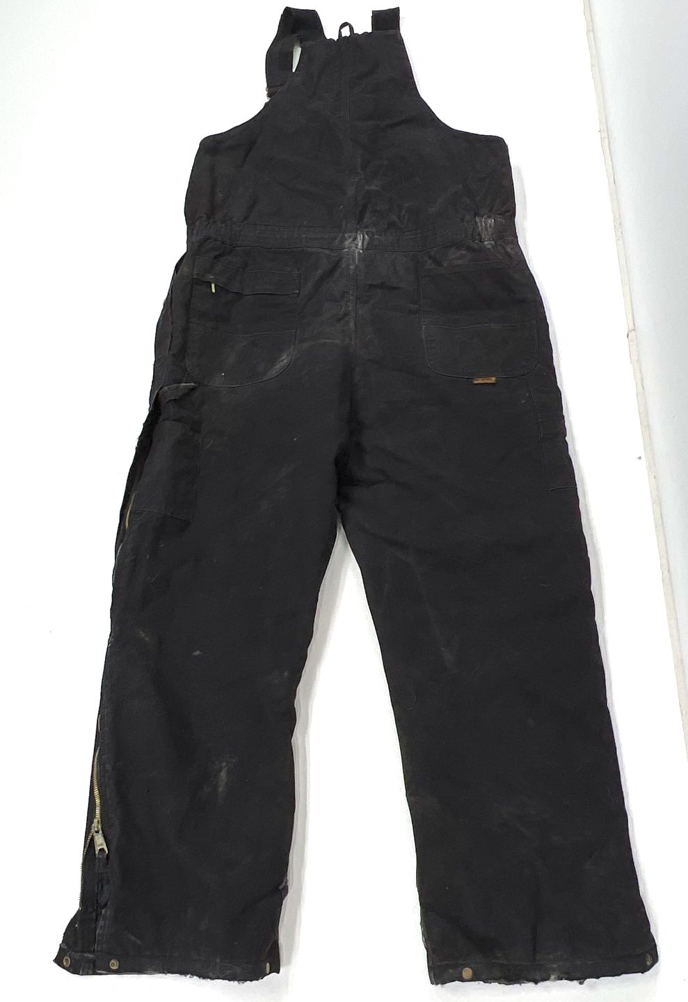 Berne Black Quilted Insulated Workwear Bib Overalls Men's Size XL