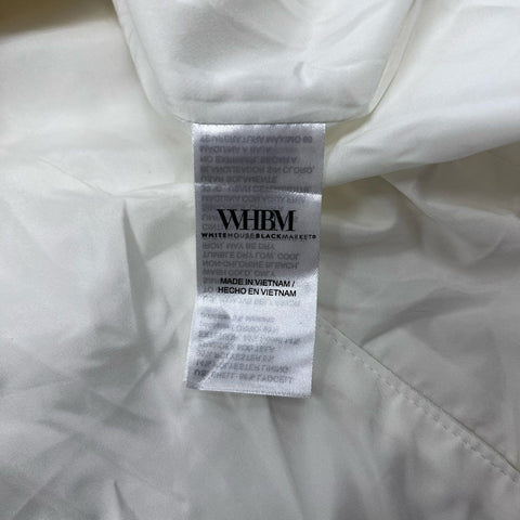 White House Black Market Women's Ecru Belted Safari Jacket Sz 2 NWT