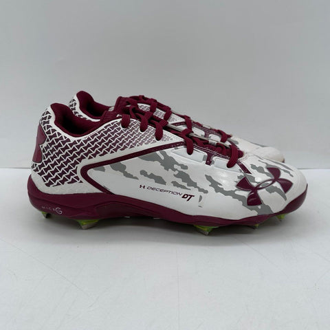 Under Armour Deception DT Maroon White Camo Baseball Cleats Size 9