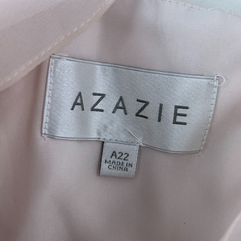 NWT Azazie Rose Petal Pink Adriana Pleated Bridesmaid Dress Gown Womens A22