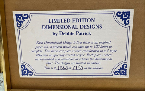 Debbie Patrick Dimensional Designs Victorian Houses 24x18 Signed Art 1565/1750