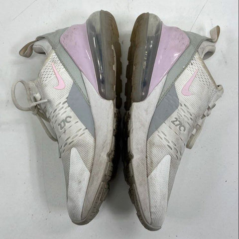 Nike Air Max 270 White Pink Grey Lifestyle Running Sneakers Size 9.5