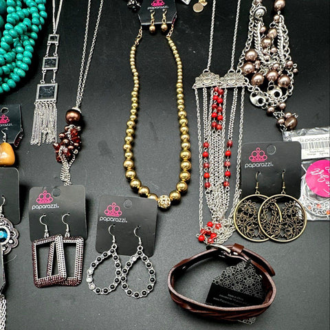 Paparazzi Fashion Jewelry Lot of 35+ Necklaces Earrings Bracelet Boho Styles