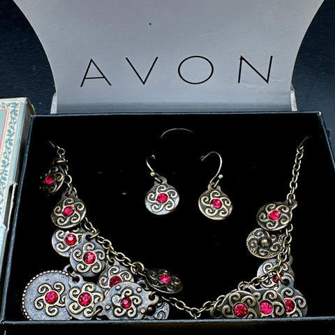 Vintage Avon Costume Jewelry Lot Cinderella Slipper Coin Set Star Ring 4pc