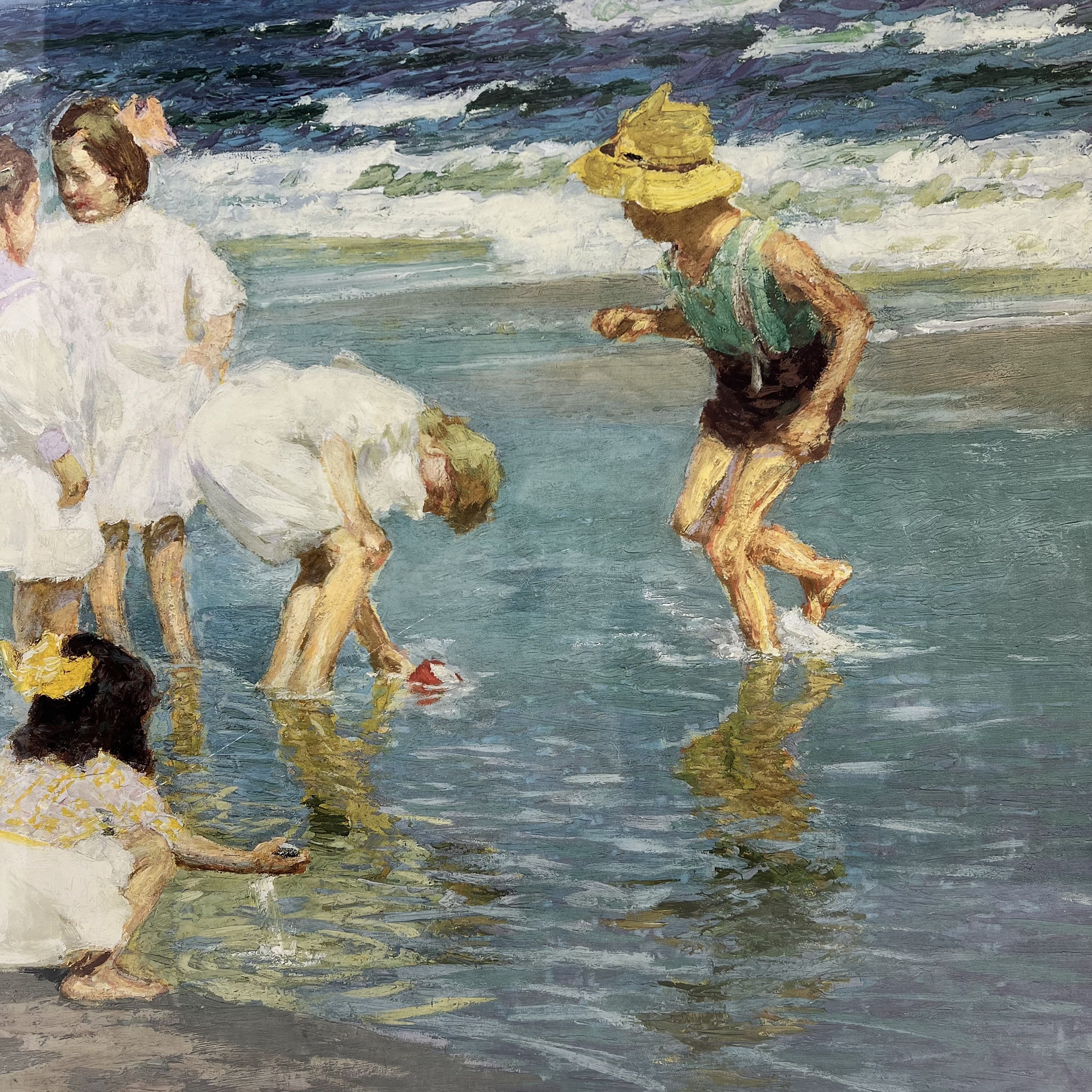 VTG The Art Institute of Chicago Exhibit Poster A Holiday by Potthast Framed