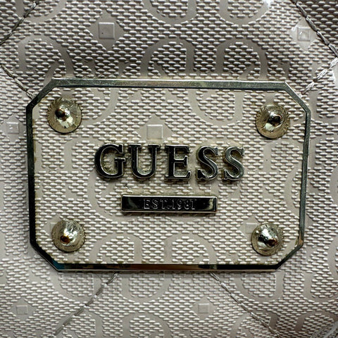 Guess Handbag Lot Green Snakeskin Satchel & Pink Quilted Tote Bag Lot of 2