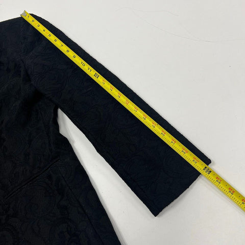 Chicos Black Label Women's NWT Black Lace Blazer Jacket Paisley Size 14