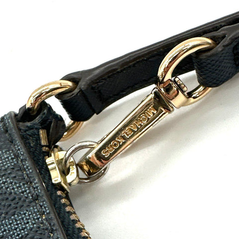Michael Kors Wristlet Pouch Purse Black Signature Canvas Lot of 2