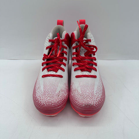 Under Armour Blur Select MC White Red Football Cleats Men's Size 8