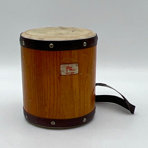 Rhythm Band Inc Vintage Wood Hand Drum Hecho En Mexico Natural Skin Head 7-Inch
