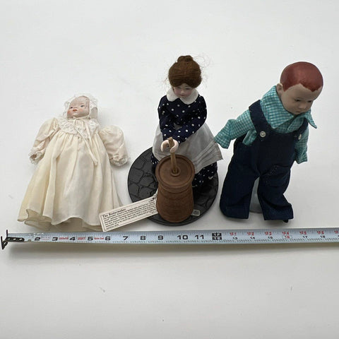 Vintage Doll Lot Porcelain Bisque 3 Pieces Germany Irish Turf Buttermaker