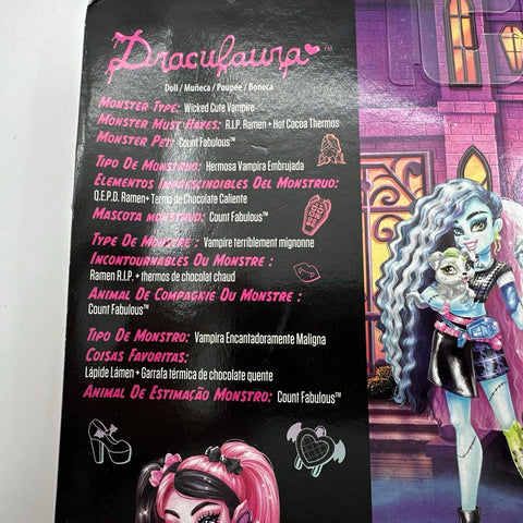 Mattel Monster High Draculaura Doll Generation 3 Pink Vampire G3 With Box