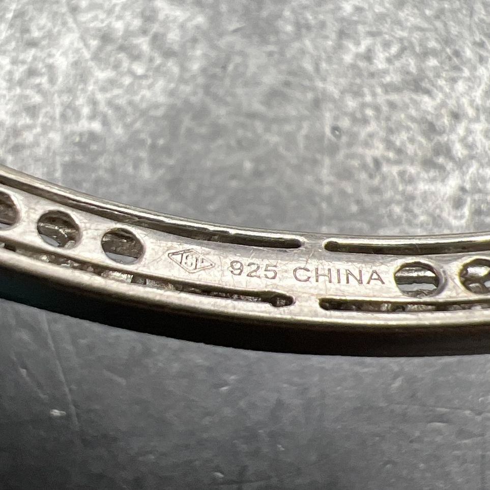 JDM Import Co. Inc. ISP 925 Sterling Silver Diamond Accent Bangle Bracelet 19g