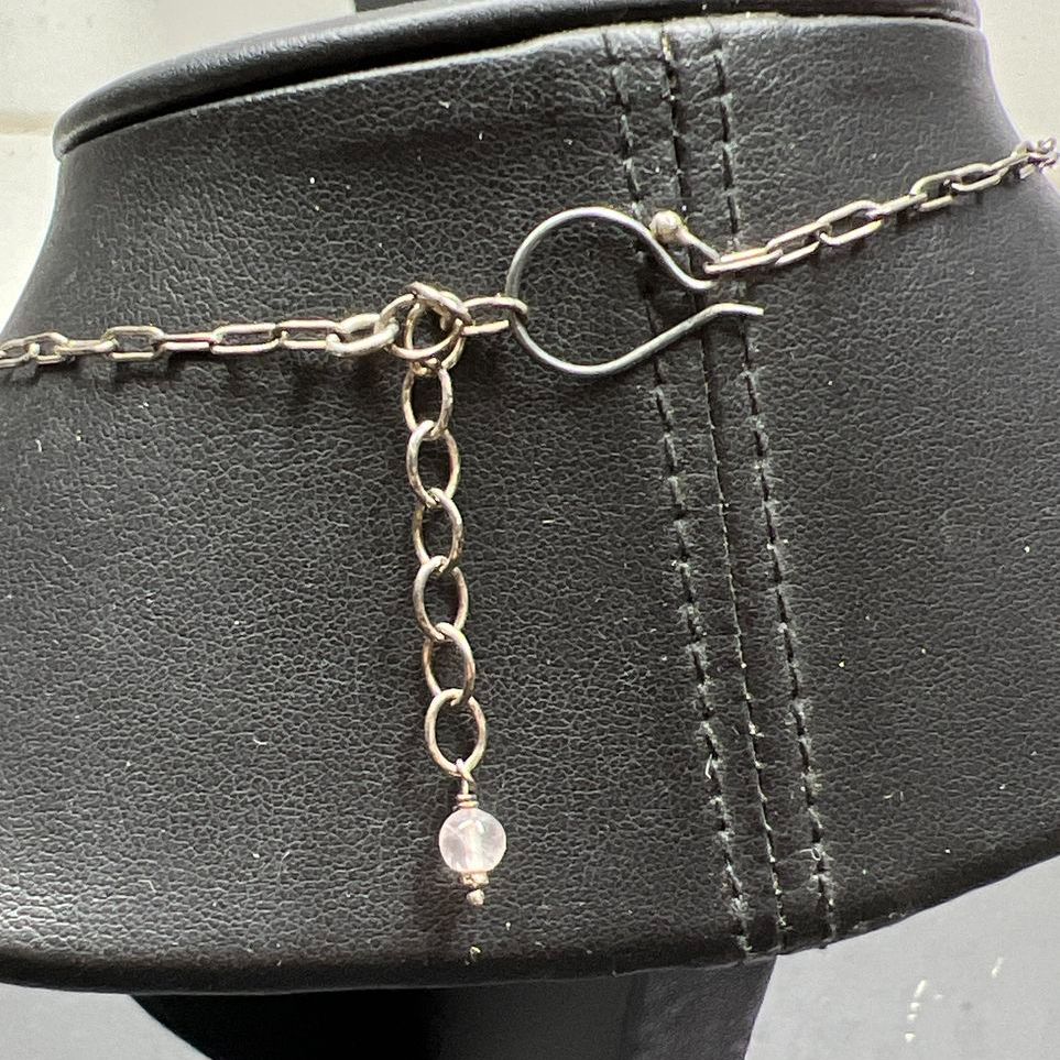 Pearl & Pink Bead Sterling Silver Necklace