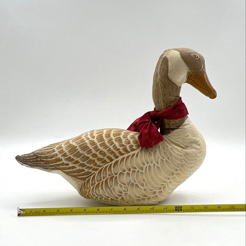 Vintage Canada Goose Fabric Figurine Lot 2 Large Stuffed Soft Sculpture 15 Inch