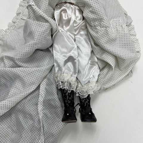 Janis Berard Porcelain Artist Doll Victorian Dress Black White 24" Limited Ed