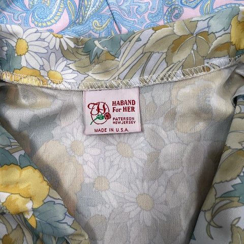 Vintage 80s Haband For Her Floral Paisley Blouse Top Lot of 2 Sz XL USA