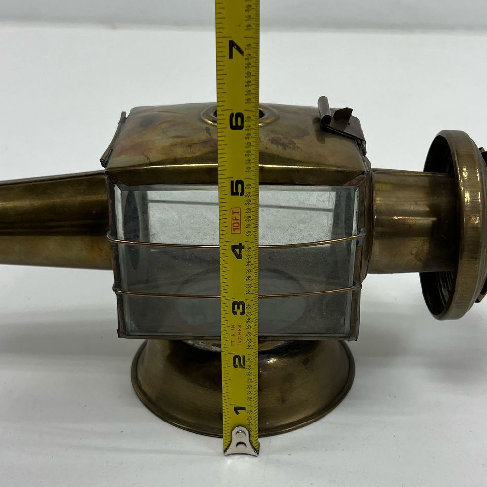 Vintage Collectible Reproduction Brass & Glass Railroad Lantern