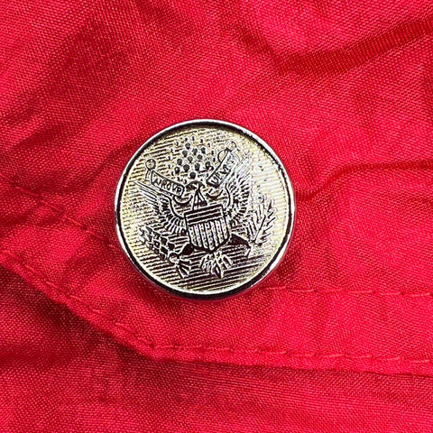 Vintage 90s East West Men's Red USA Patriotic Hooded Windbreaker Jacket M