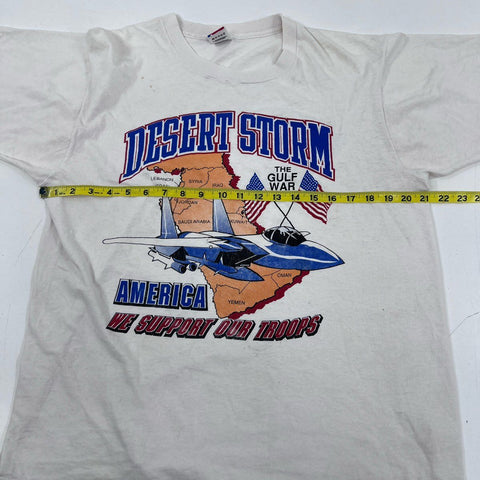 Vintage 1991 Desert Storm Gulf War T-Shirt Single Stitch Fruit of the Loom Sz XL